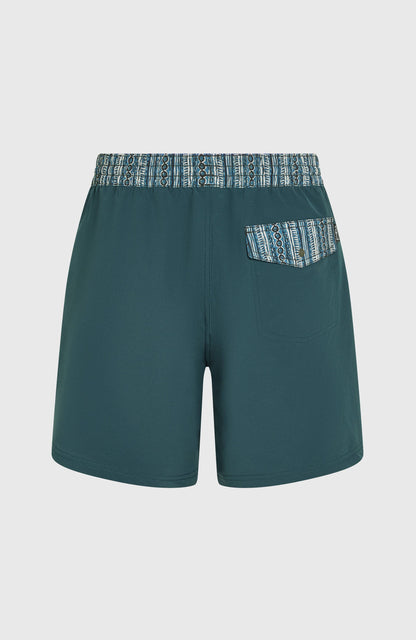 Men Pocket Print 16'' Swim Shorts