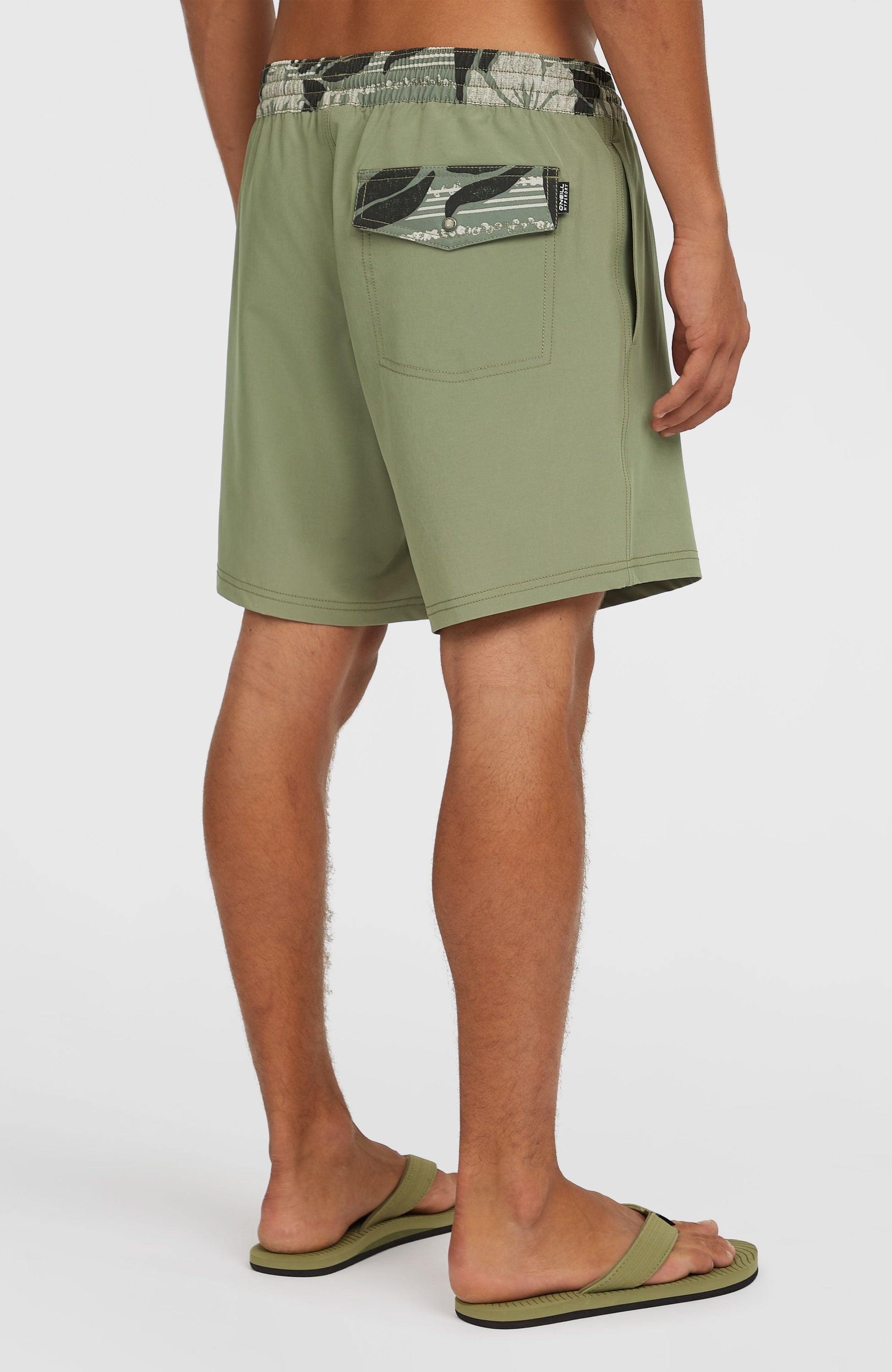 Men Pocket Print 16'' Swim Shorts