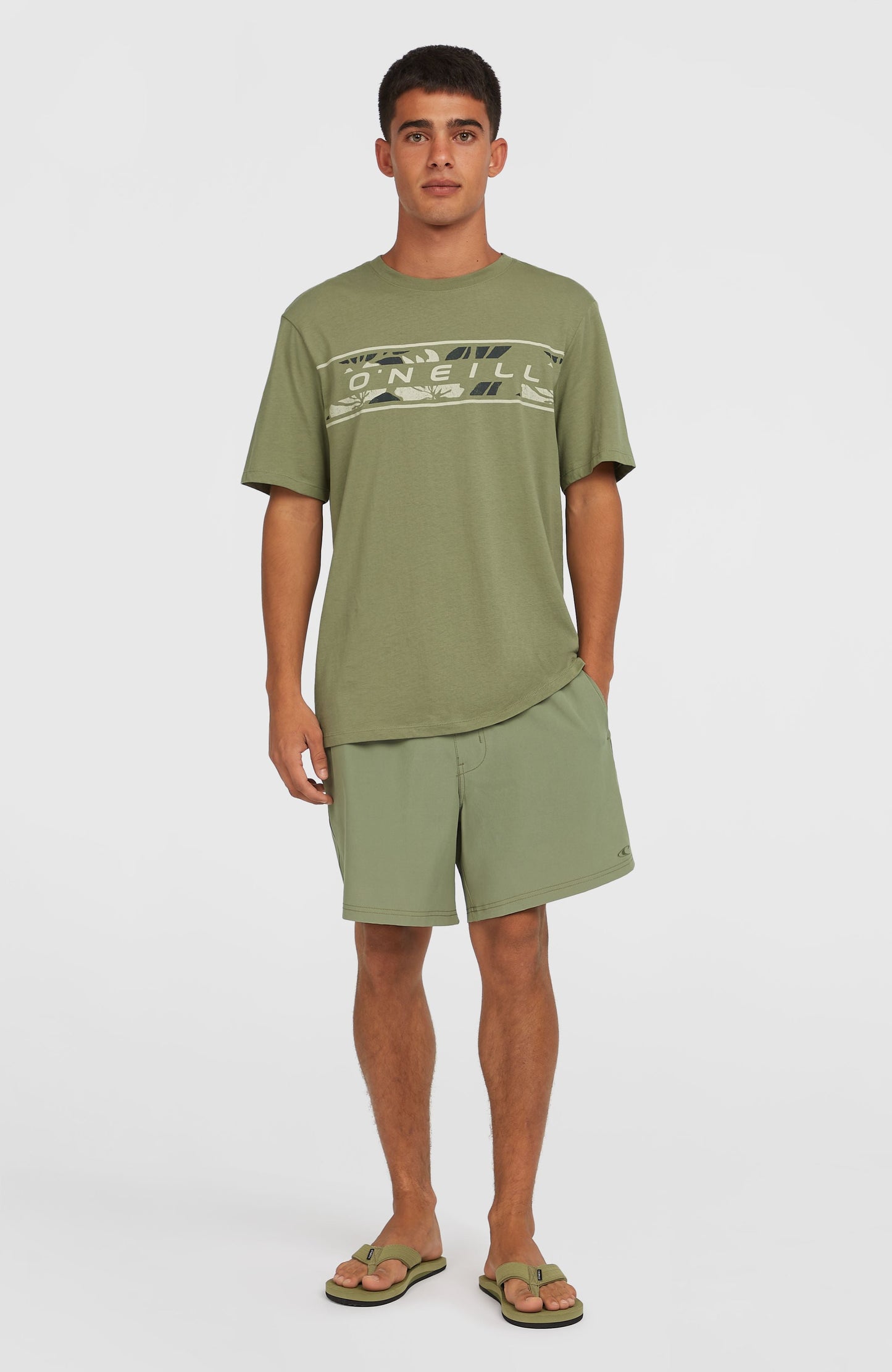 Men Pocket Print 16'' Swim Shorts