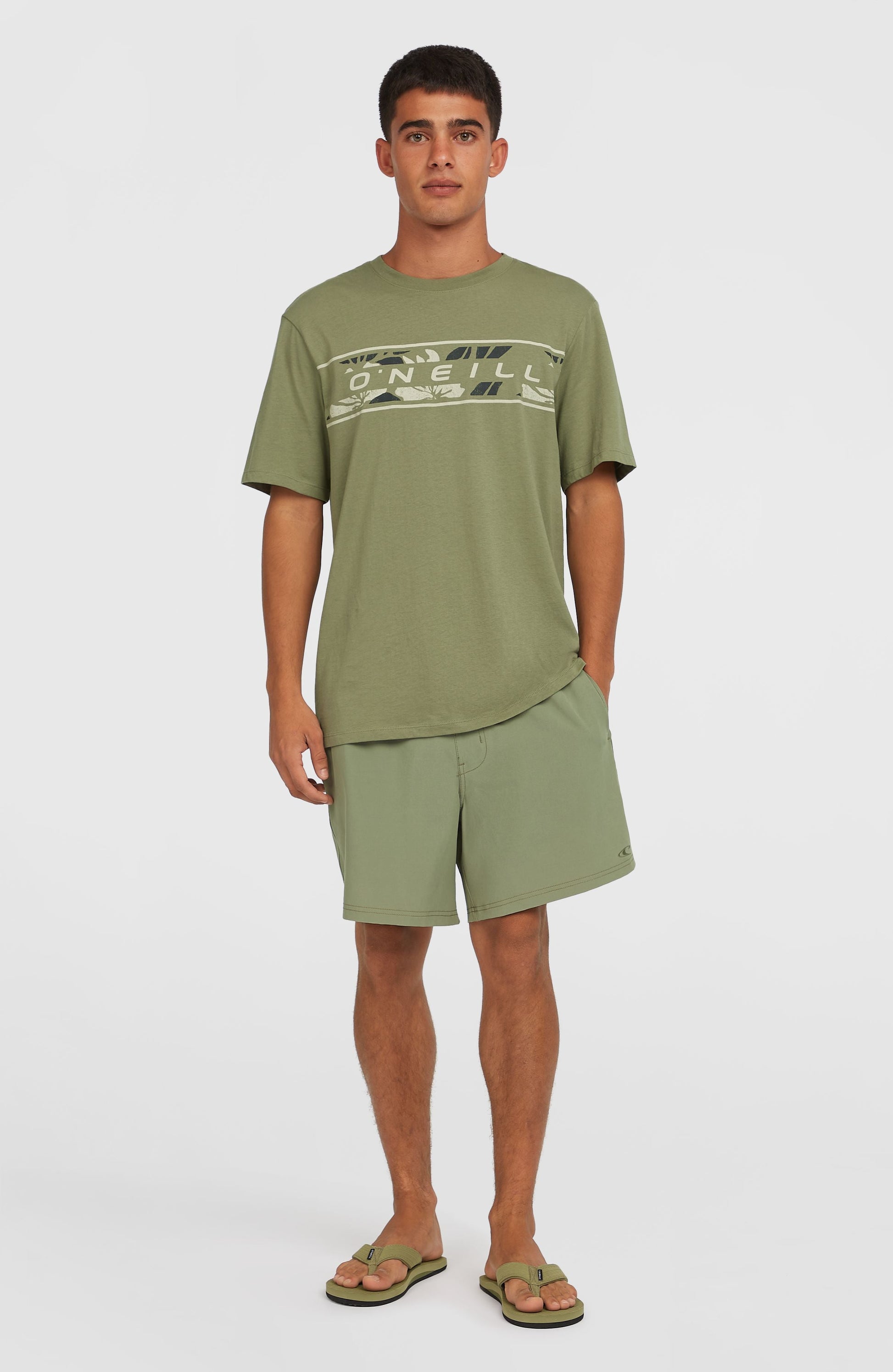 Men Pocket Print 16'' Swim Shorts