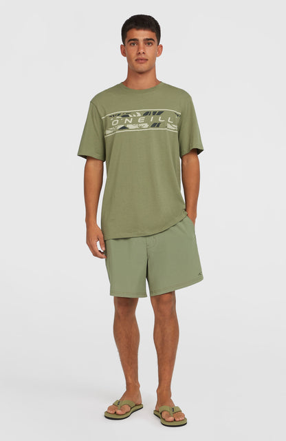 Men Pocket Print 16'' Swim Shorts