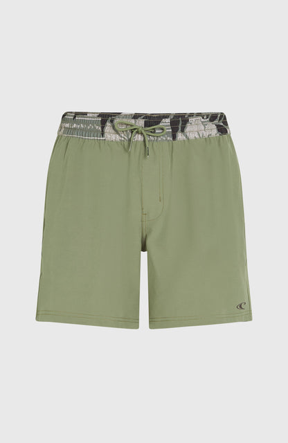 Men Pocket Print 16'' Swim Shorts