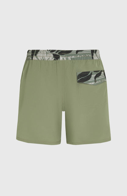 Men Pocket Print 16'' Swim Shorts