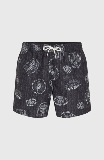 Men Cali Print 15'' Swim Shorts