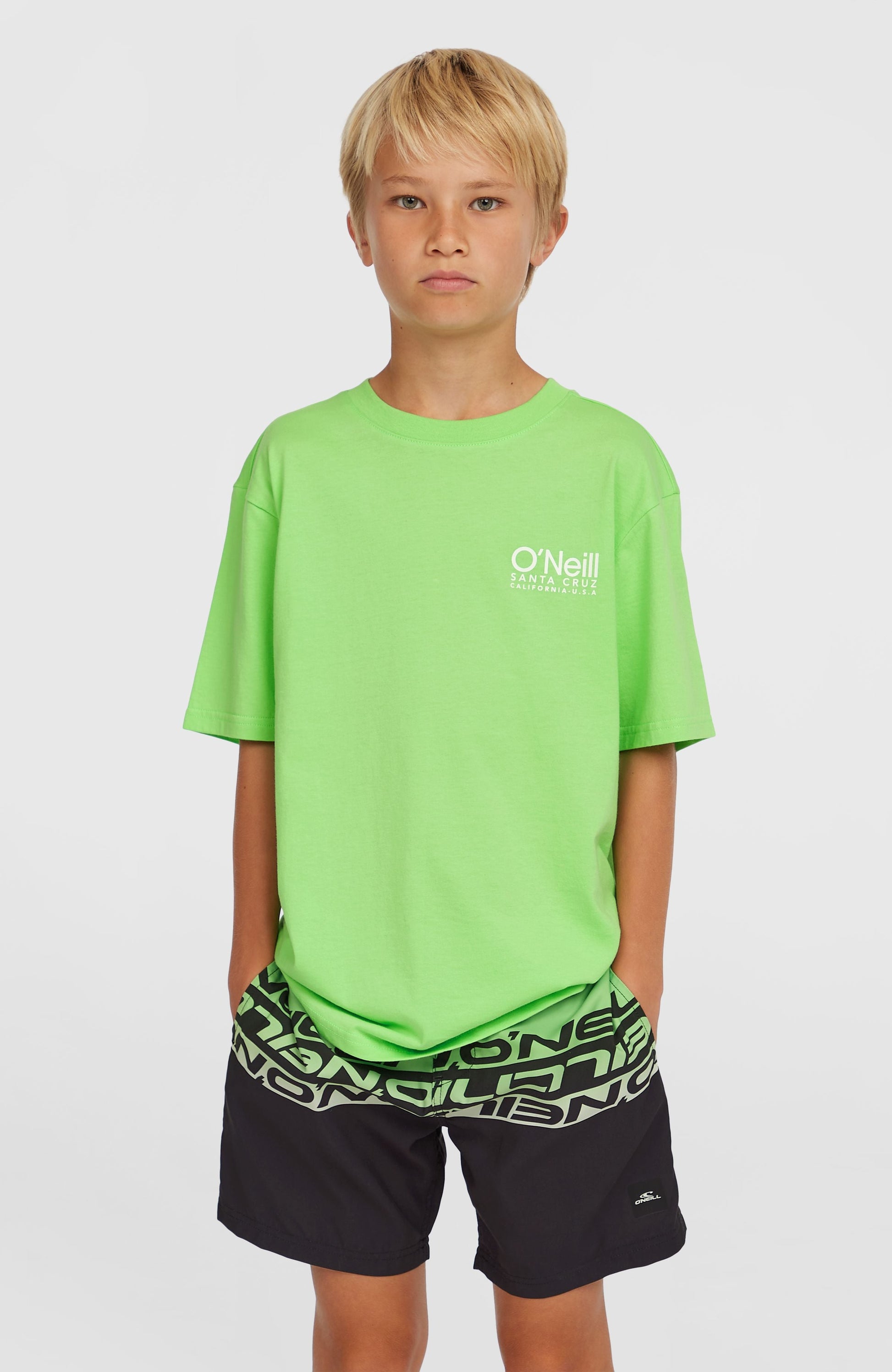 Kids Cali Stripe 14'' Swim Shorts