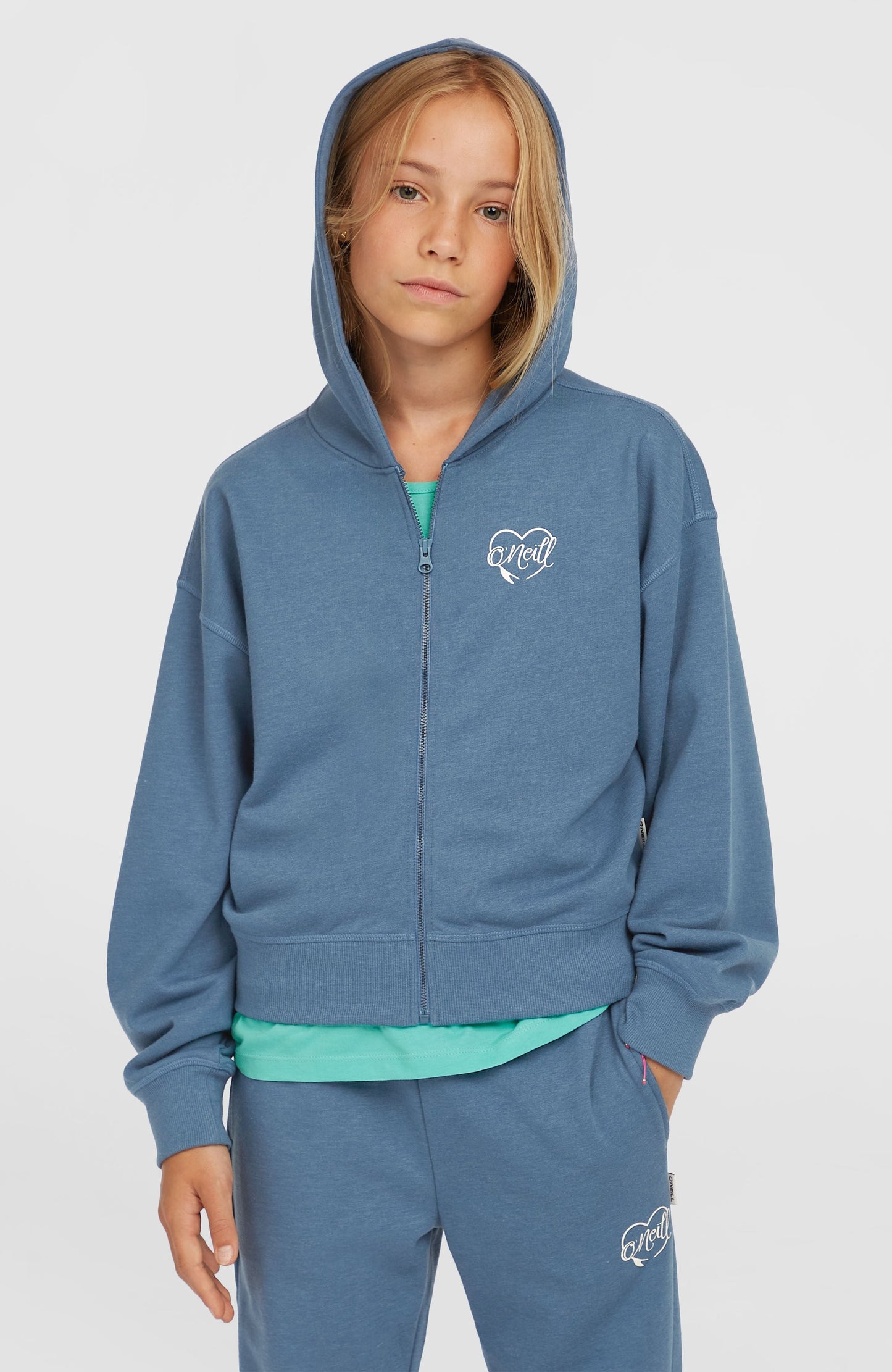 Kids Script Falf-Zip Hoodie