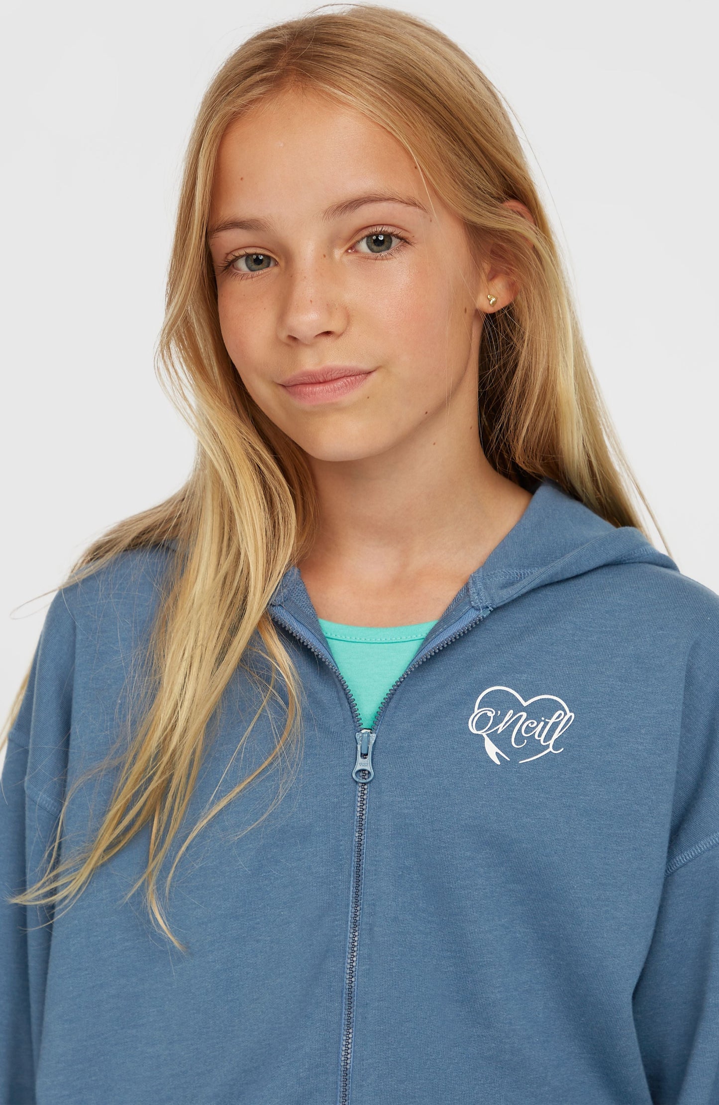 Kids Script Falf-Zip Hoodie