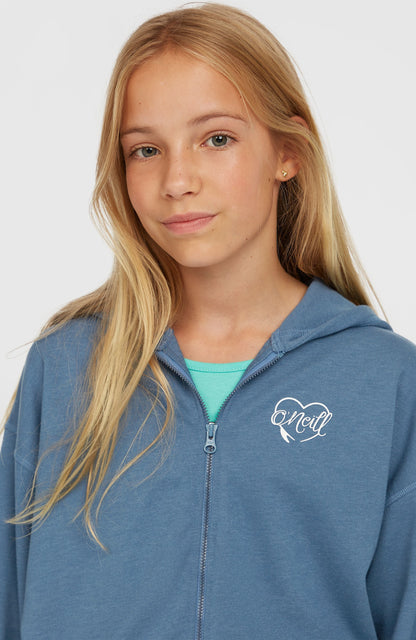 Kids Script Falf-Zip Hoodie