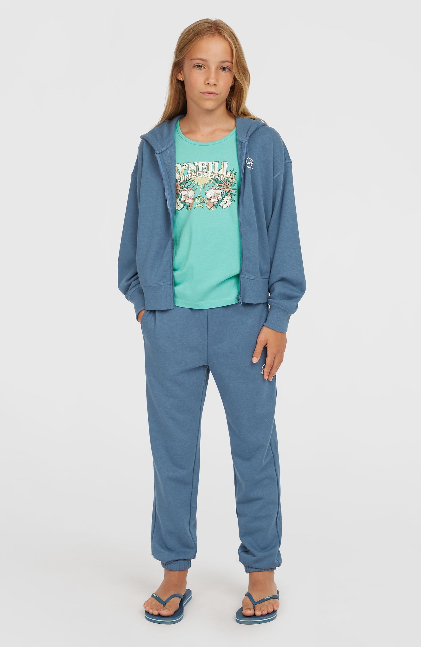 Kids Script Falf-Zip Hoodie