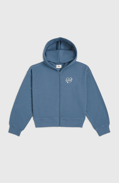 Kids Script Falf-Zip Hoodie