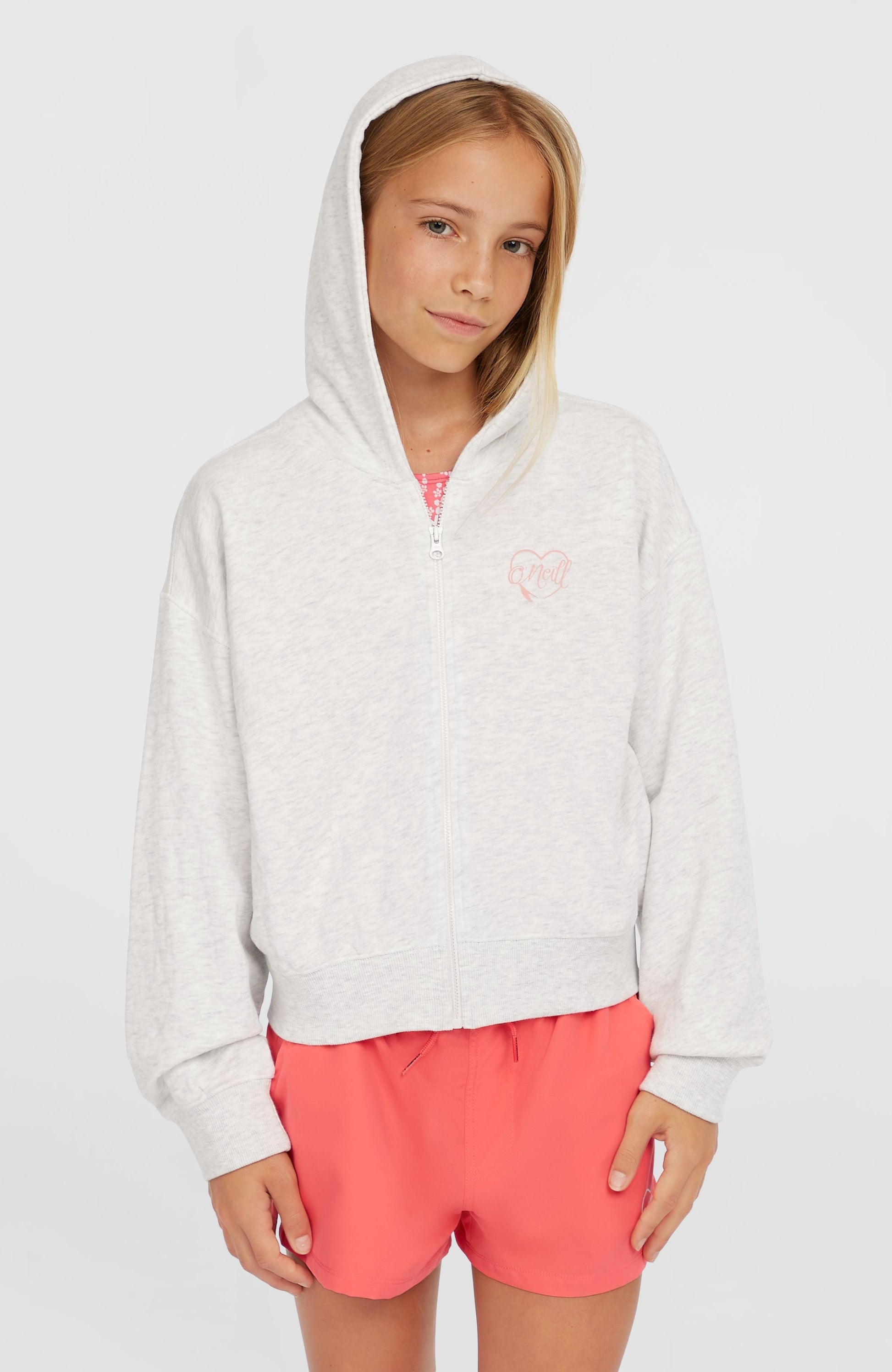 Kids Script Falf-Zip Hoodie