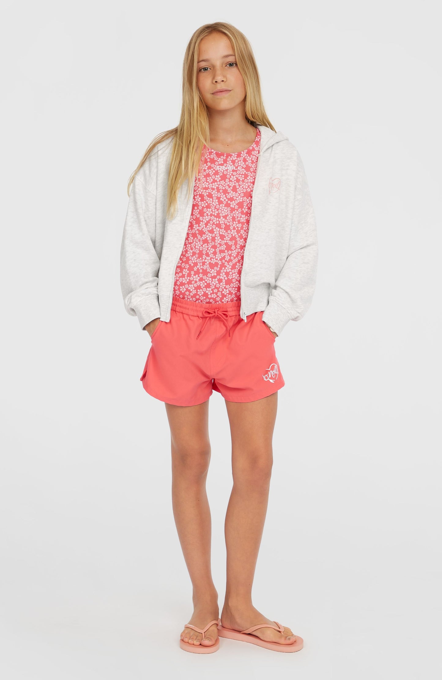 Kids Script Falf-Zip Hoodie